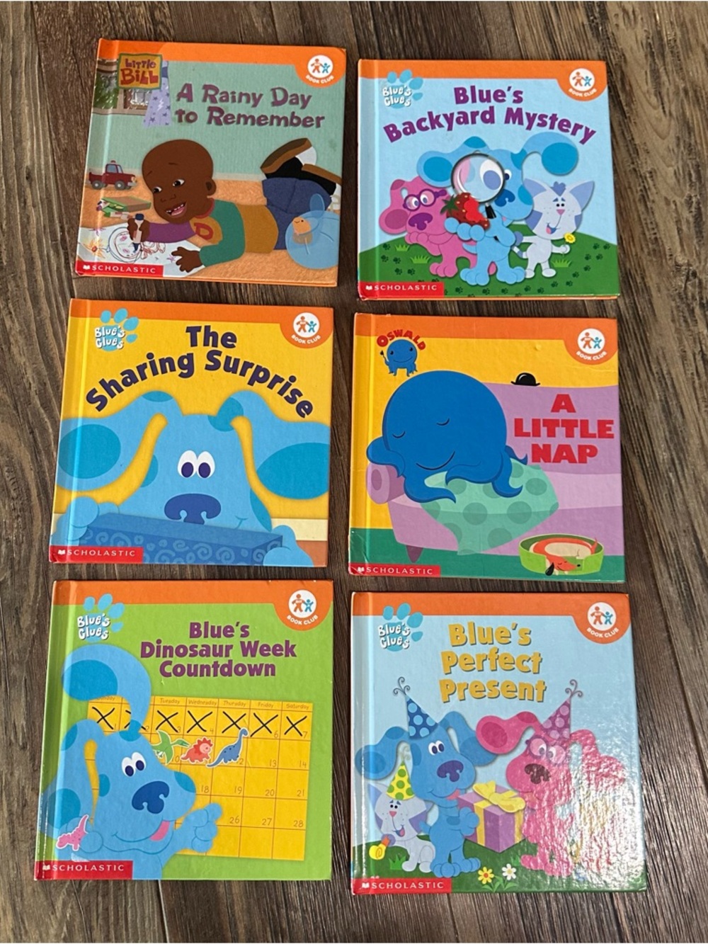 Scholastic book club hard cover lot BLUE’s Clue’s, Oswald and Little Bill VTG